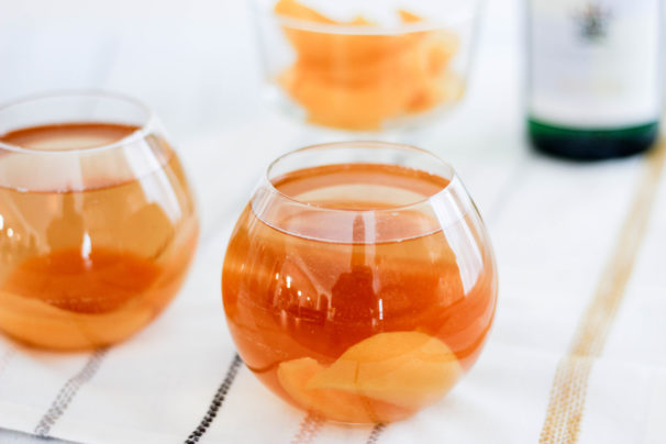Riesling Peach Tea Corks + Cheers